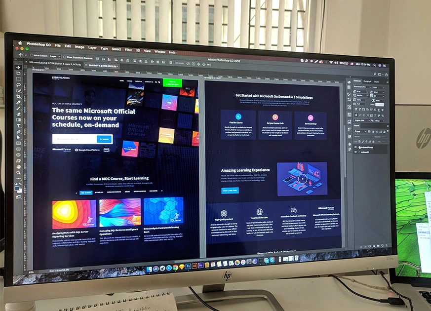 Web app development India, designing UI in Photoshop in Kochi